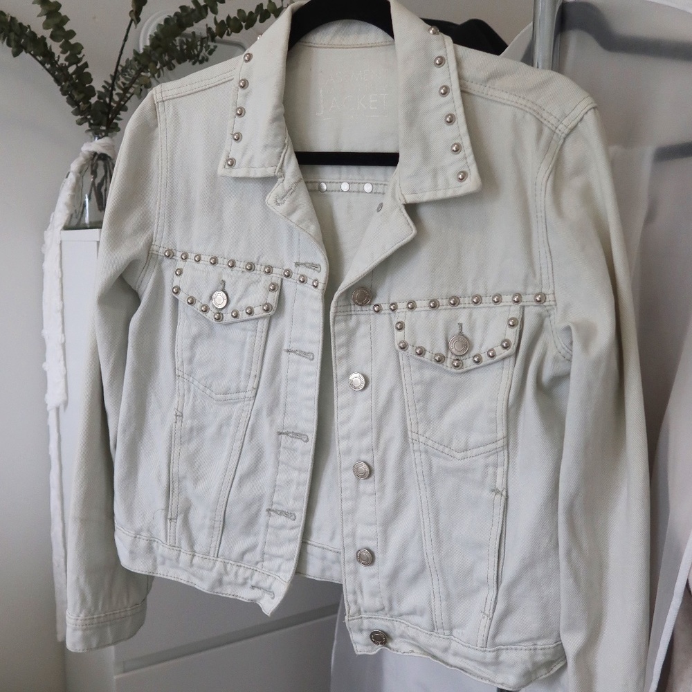 Baby Blue Denim Moto Jacket Basement